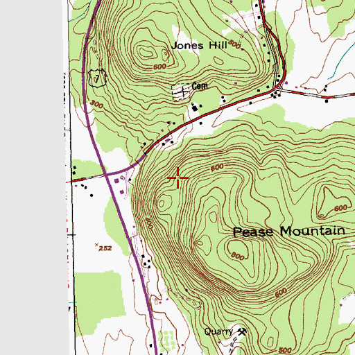 Topographic Map of WIZN-FM (Vergennes), VT