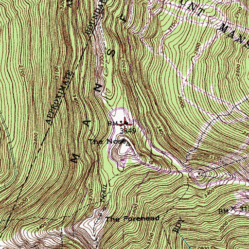 Topographic Map of WVNY-TV (Burlington), VT