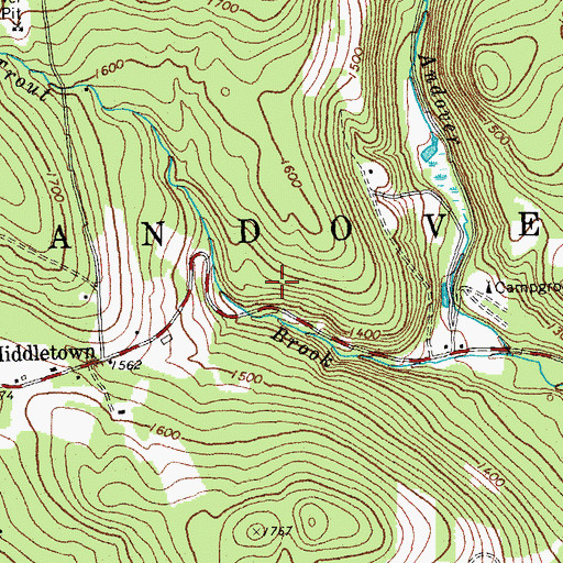 Topographic Map of Town of Andover, VT