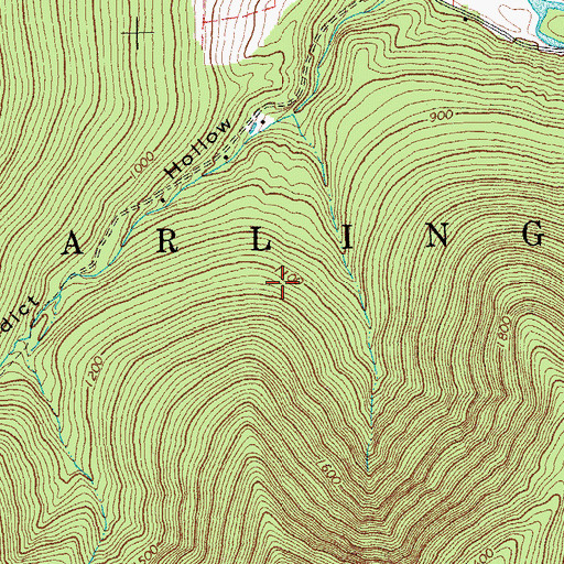 Topographic Map of Town of Arlington, VT