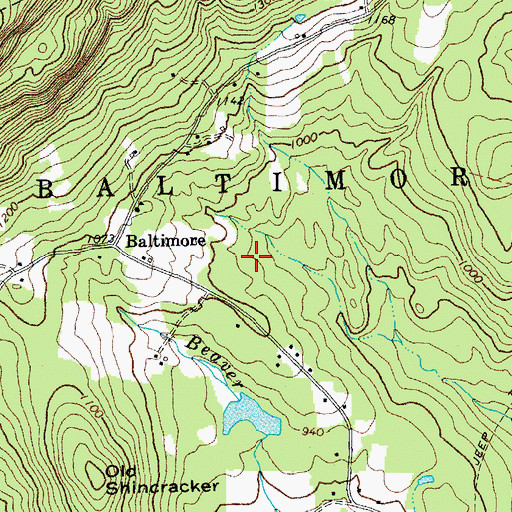 Topographic Map of Town of Baltimore, VT