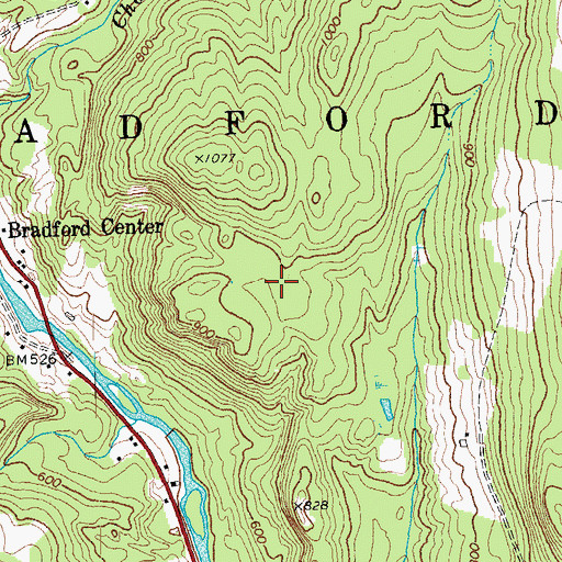 Topographic Map of Town of Bradford, VT