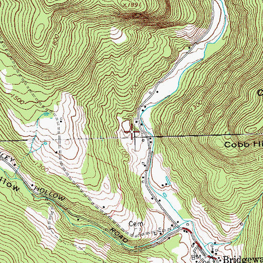 Topographic Map of Town of Bridgewater, VT
