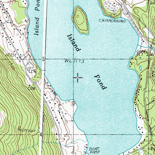 Topographic Map of Town of Brighton, VT