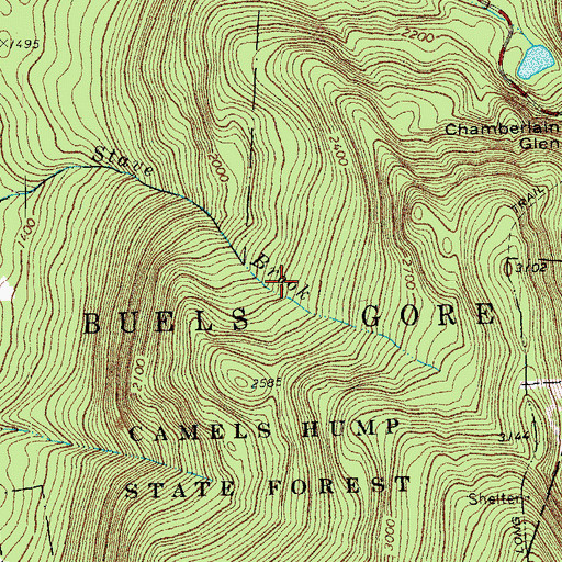 Topographic Map of Buels Gore, VT
