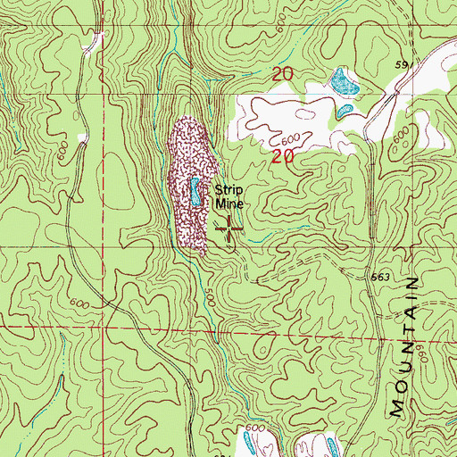 Topographic Map of Cely Ann Mine Number 2, AL