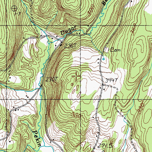 Topographic Map of Town of Calais, VT