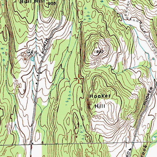 Topographic Map of Town of Castleton, VT