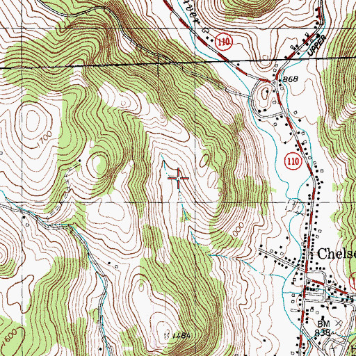 Topographic Map of Town of Chelsea, VT