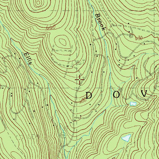 Topographic Map of Town of Dover, VT