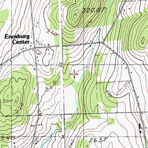 Topographic Map of Town of Enosburgh, VT