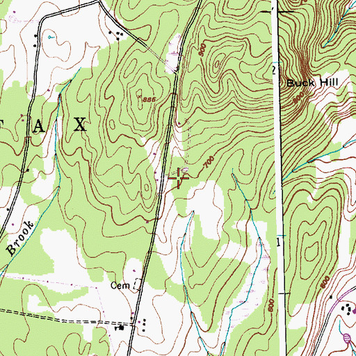 Topographic Map of Town of Fairfax, VT