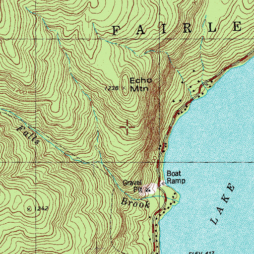 Topographic Map of Town of Fairlee, VT