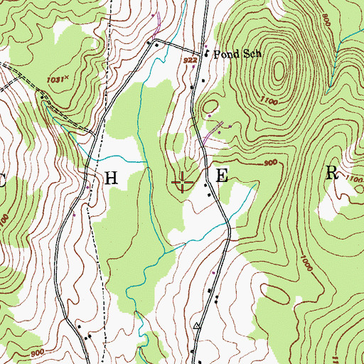 Topographic Map of Town of Fletcher, VT