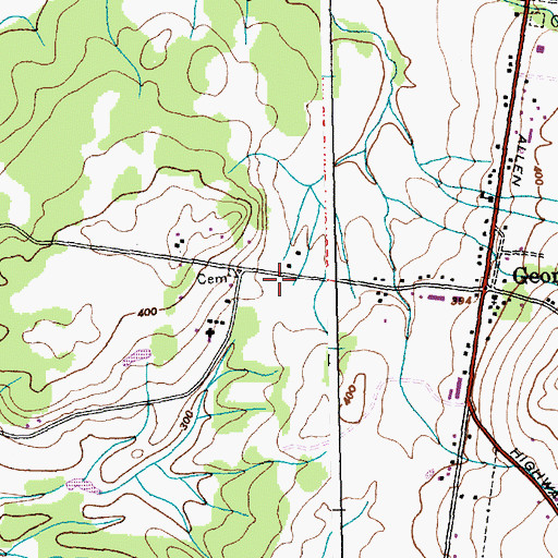 Topographic Map of Town of Georgia, VT