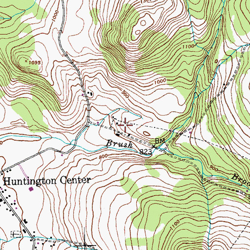 Topographic Map of Town of Huntington, VT