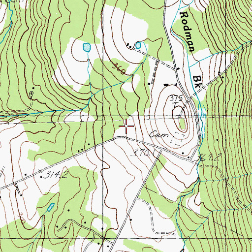 Topographic Map of Town of Hyde Park, VT