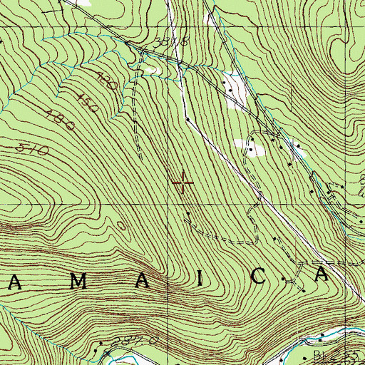 Topographic Map of Town of Jamaica, VT