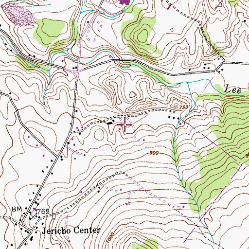 Topographic Map of Town of Jericho, VT
