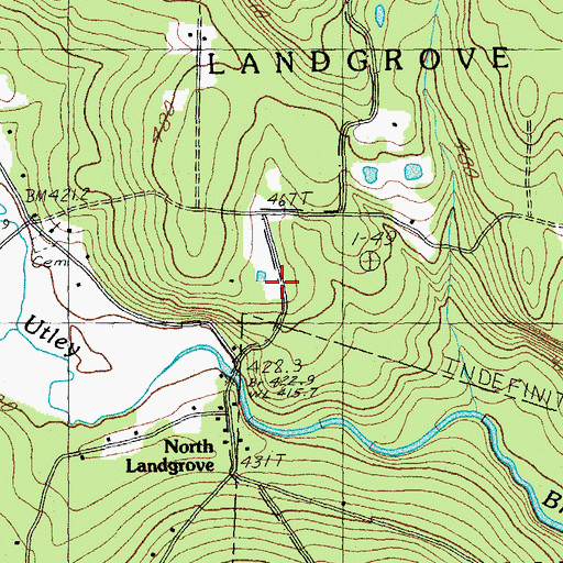 Topographic Map of Town of Landgrove, VT