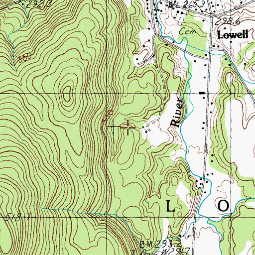 Topographic Map of Town of Lowell, VT