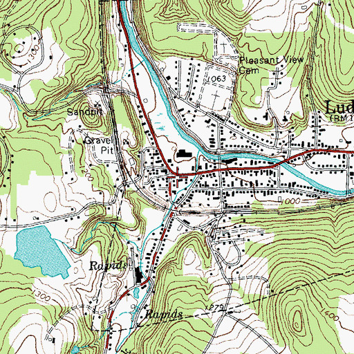 Topographic Map of Town of Ludlow, VT