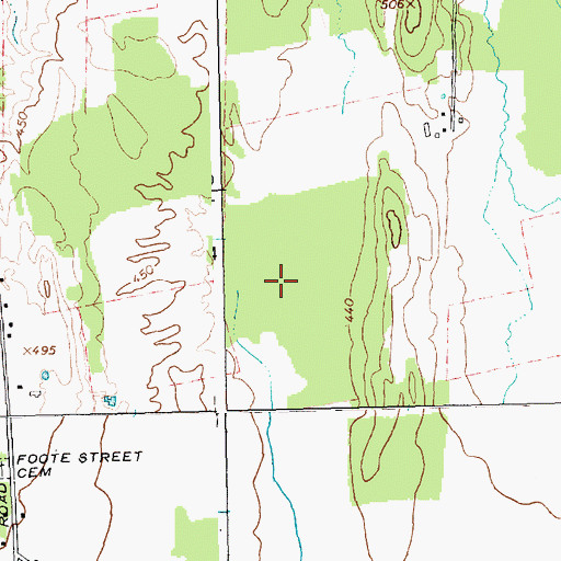 Topographic Map of Town of Middlebury, VT