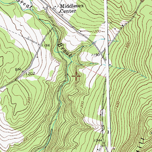 Topographic Map of Town of Middlesex, VT