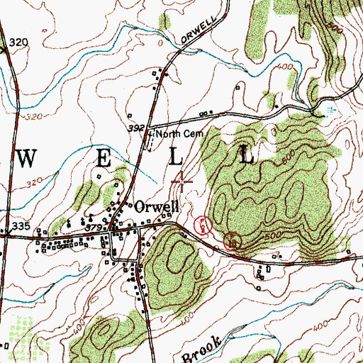 Topographic Map of Town of Orwell, VT