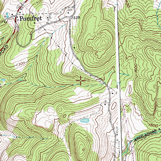 Topographic Map of Town of Pomfret, VT