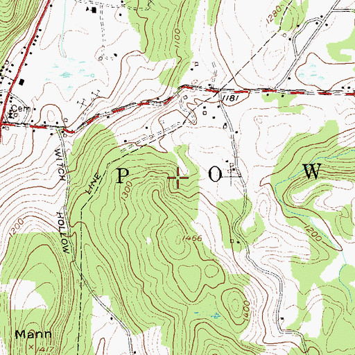 Topographic Map of Town of Pownal, VT