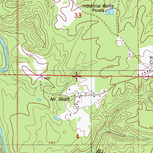 Topographic Map of Virginia Mine, AL