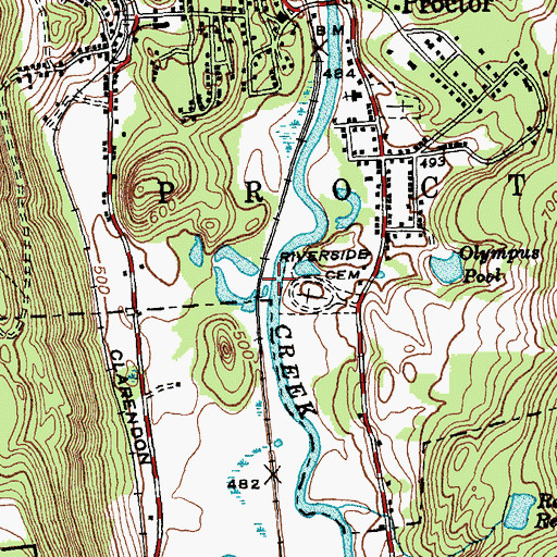 Topographic Map of Town of Proctor, VT