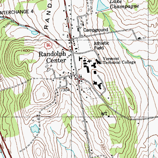 Topographic Map of Town of Randolph, VT