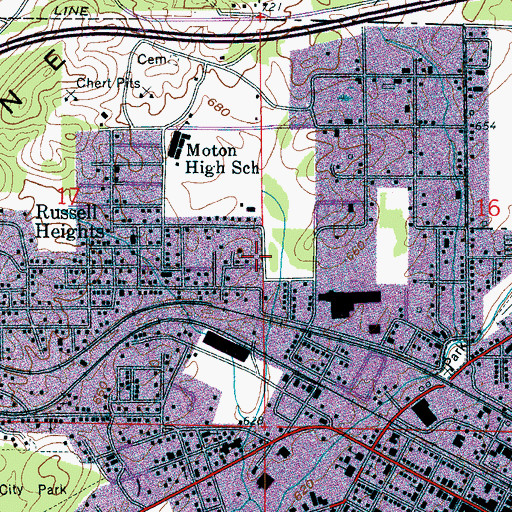 Topographic Map of Zeigler Mine, AL