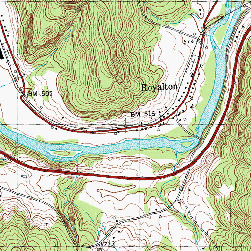 Topographic Map of Town of Royalton, VT