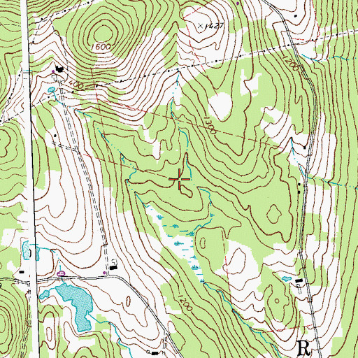 Topographic Map of Town of Ryegate, VT