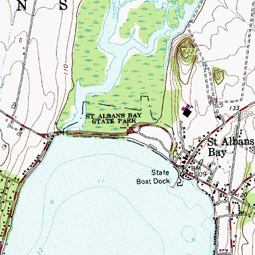 Topographic Map of Town of Saint Albans, VT