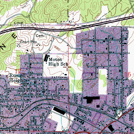 Topographic Map of Spruell Drift Mine, AL