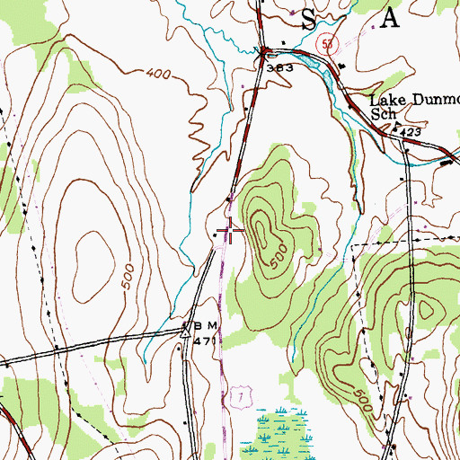 Topographic Map of Town of Salisbury, VT