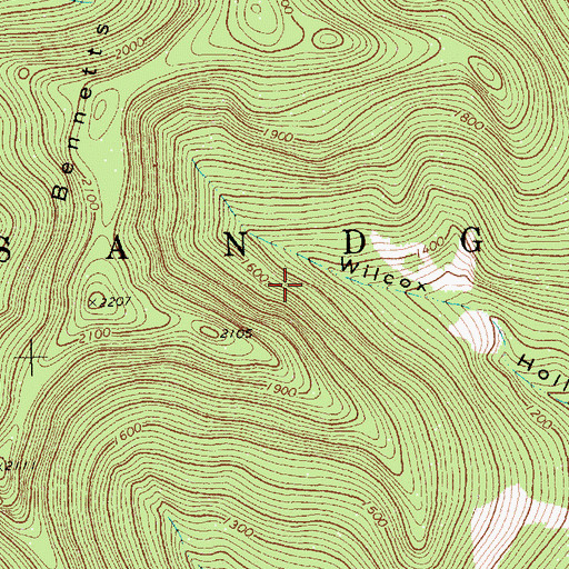Topographic Map of Town of Sandgate, VT