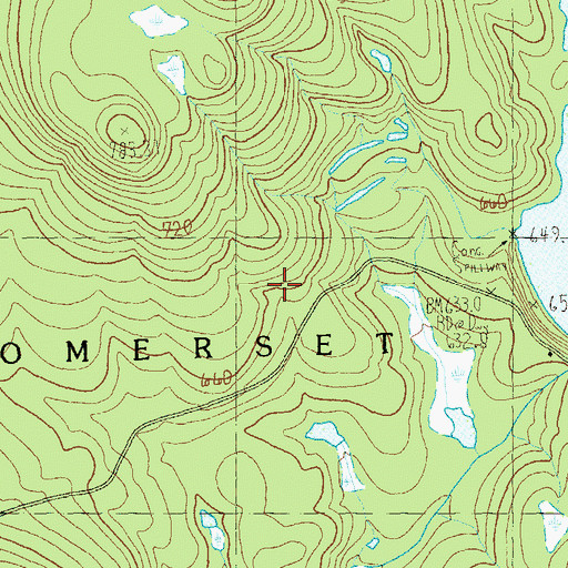 Topographic Map of Town of Somerset, VT