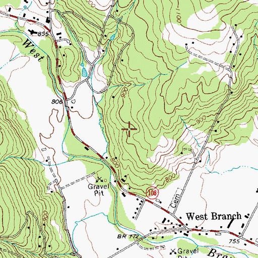 Topographic Map of Town of Stowe, VT