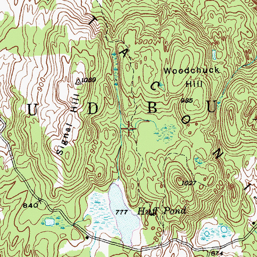 Topographic Map of Town of Sudbury, VT