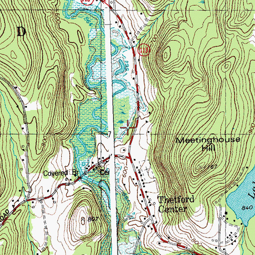 Topographic Map of Town of Thetford, VT