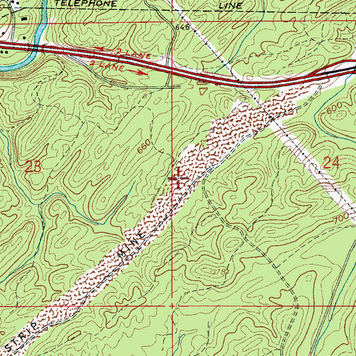 Topographic Map of Red Diamond Mine, AL