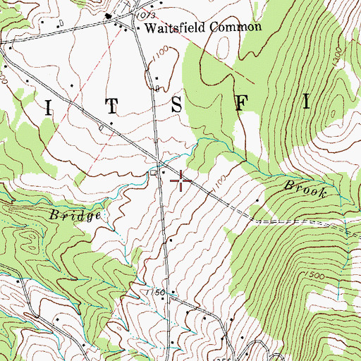 Topographic Map of Town of Waitsfield, VT