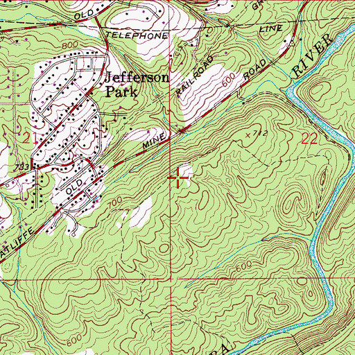 Topographic Map of Ratliffe Mine, AL