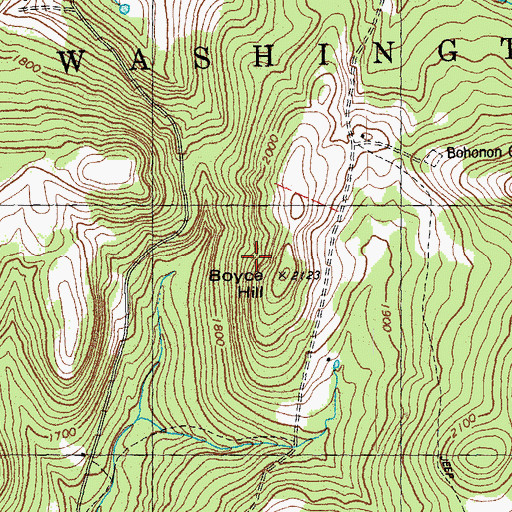 Topographic Map of Town of Washington, VT