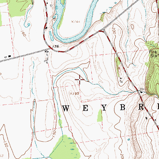 Topographic Map of Town of Weybridge, VT